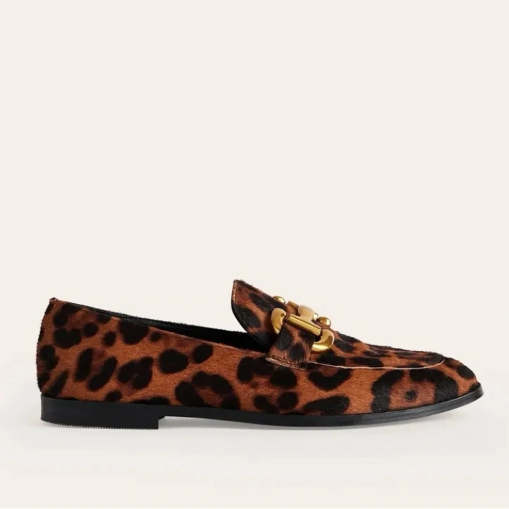 Boden Iris snaffle loafer leopard animal print size EU 37 US 6 new without box